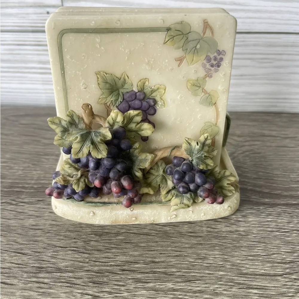 A.Richesco Corp Grape Theme Tile Coaster Set